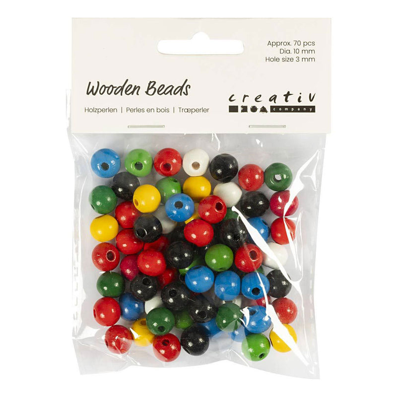 Laden Sie das Bild in Galerie -Viewer, Creativ company https: www.cchobby.nl houten-kralen-d-10-mm-gatgrootte-3-mm-ca-70-div-diverse-kleuren-20-gr-1-doos