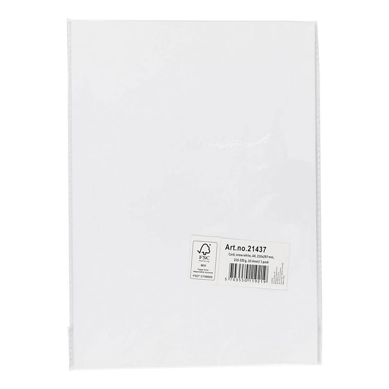 Load image into Gallery viewer, Creativ Company Gekleurd Karton Wit A4 210-220g, 10 Vellen