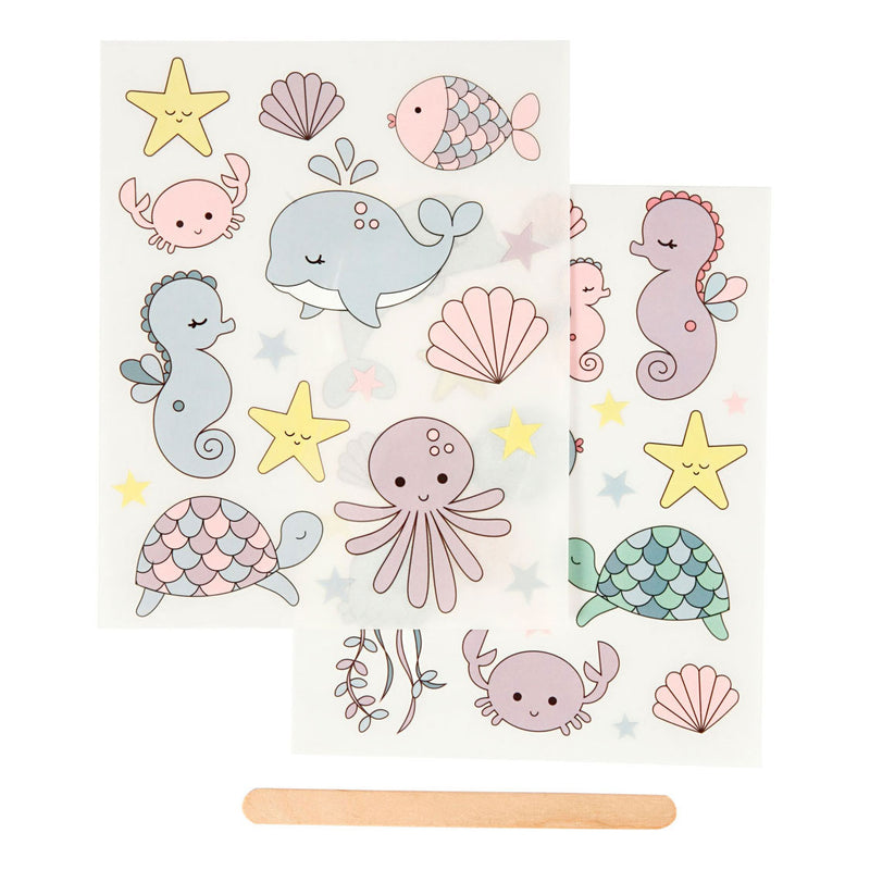 Load image into Gallery viewer, Creativ company rub-on stickers oceaan, 2 vellen