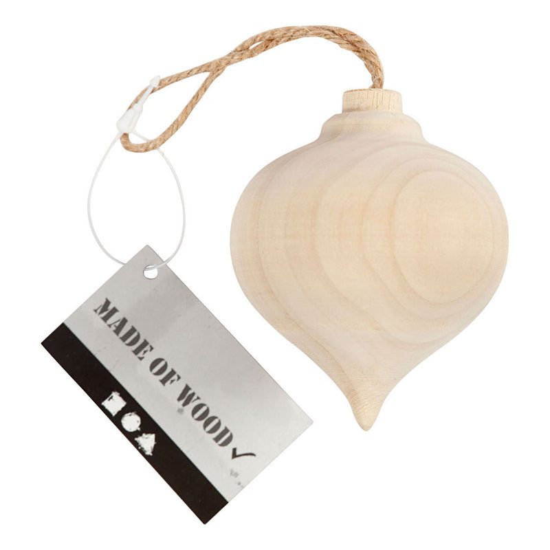 ギャラリービューアに画像をロードする, Creativ company hanger puntige houten kerstbal