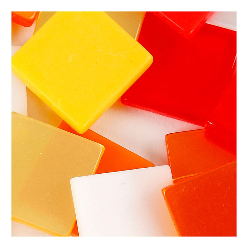 Afbeelding laden in galerijviewer, Creativ company mini mozaiek rood oranje 1x1mm, 25 gram