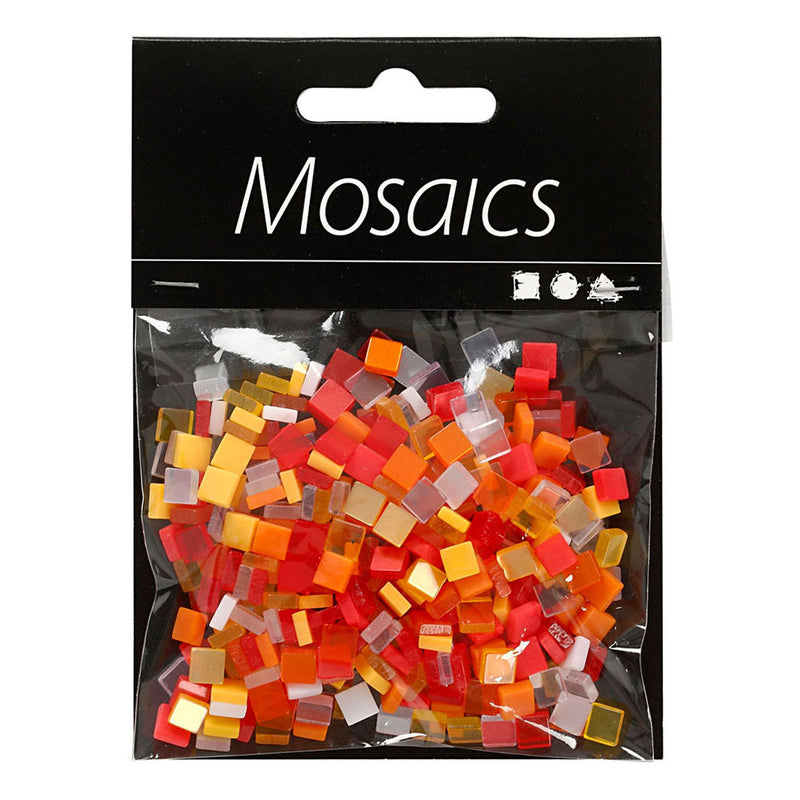 Afbeelding laden in galerijviewer, Creativ company mini mozaiek rood oranje 5x5mm, 25 gram
