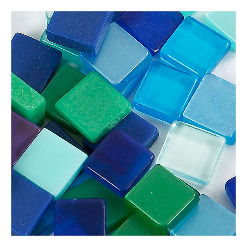 Load image into Gallery viewer, Creativ company mini mozaiek blauw groen 5x5mm, 25 gram