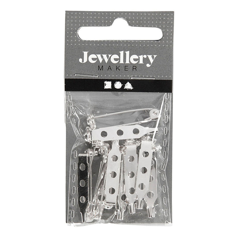 Load image into Gallery viewer, Creativ company brochespeld verzilverd 25mm, 10st.