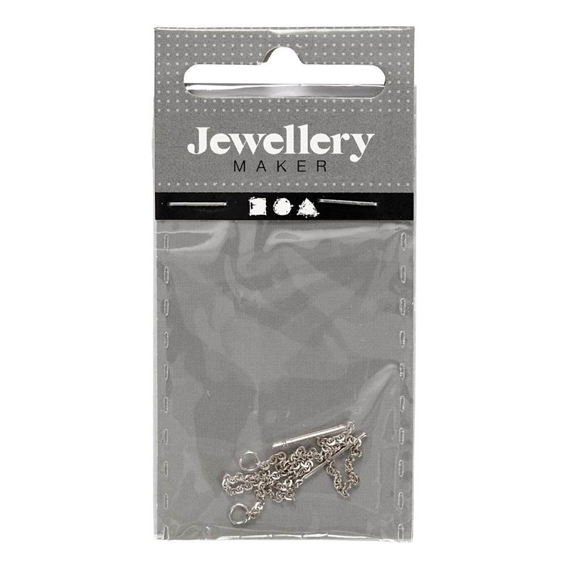 Afbeelding laden in galerijviewer, Creativ company oorbellen van ketting verzilverd, 1 paar