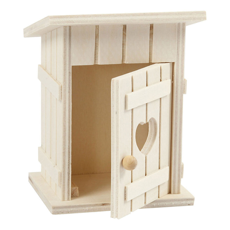 Chargez l'image dans la visionneuse de la galerie, Creativ company houten mini toilethuis, 6,5x6,5x8cm