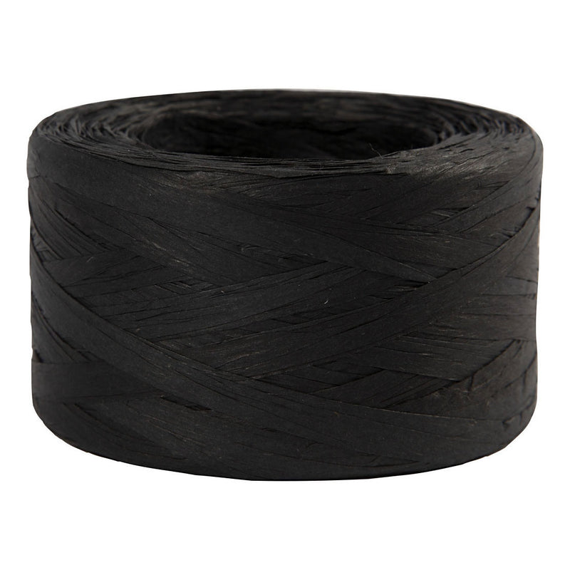 Load image into Gallery viewer, Creativ company papier raffia garen zwart, 100m