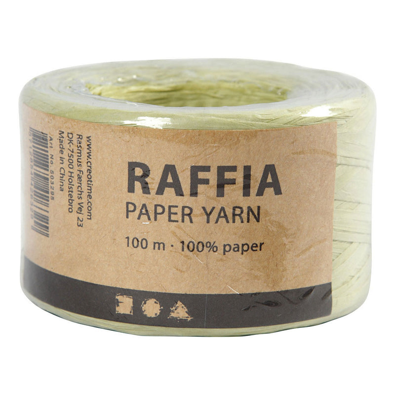 Afbeelding laden in galerijviewer, Creativ company papier raffia garen lichtgroen, 100m