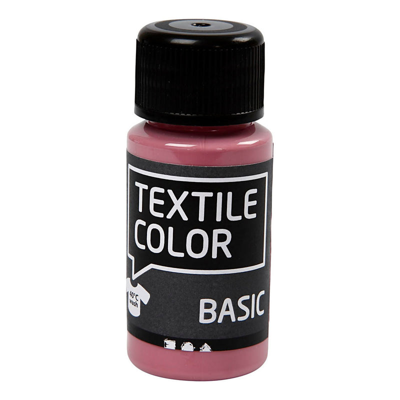 Afbeelding laden in galerijviewer, Creativ company textile color semi-dekkende textielverf - donkerroze, 50ml