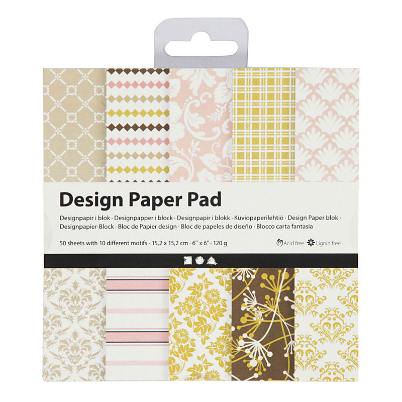 Load image into Gallery viewer, Creativ company design papierblok groen roze, 50 vellen