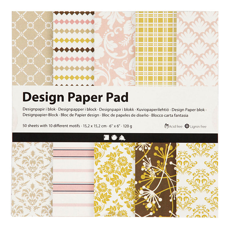 Load image into Gallery viewer, Creativ company design papierblok groen roze, 50 vellen