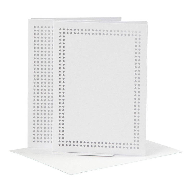 Chargez l'image dans la visionneuse de la galerie, Creativ company https: www.cchobby.nl kaarten-om-te-borduren-afmeting-kaart-10-5x15-cm-afmeting-envelop-11-5x16-5-cm-wit-6-set-1-doos