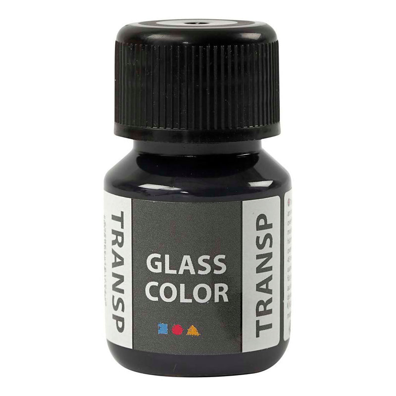 Load image into Gallery viewer, Creativ company glass color transparante verf - zwart, 30ml