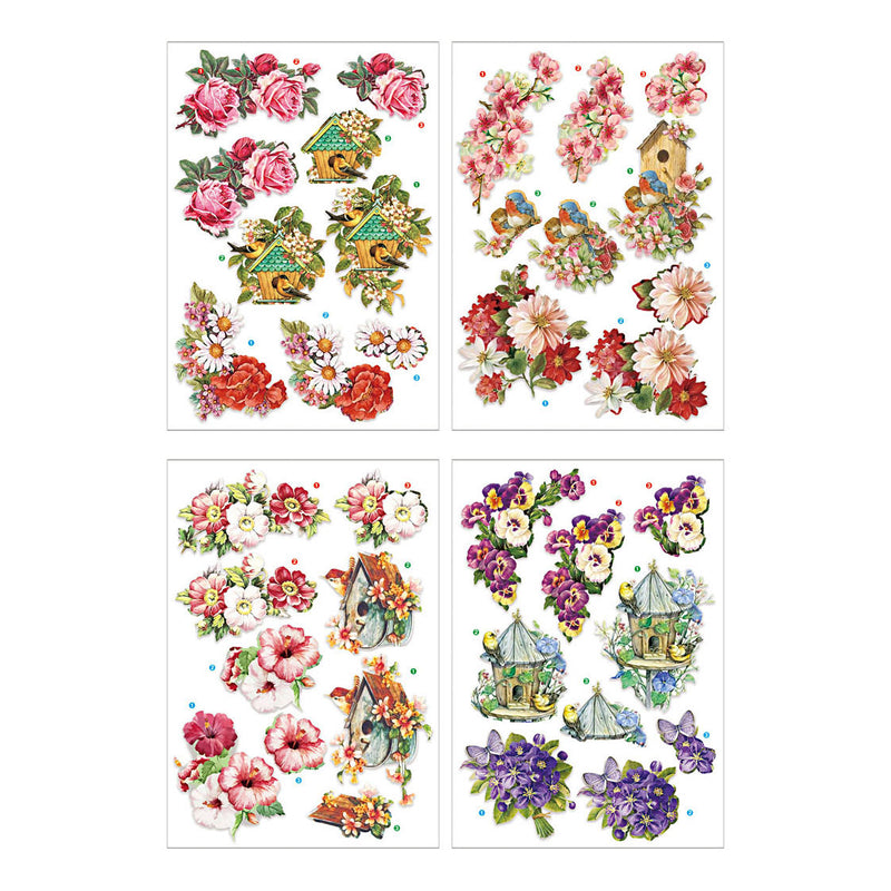Load image into Gallery viewer, Creativ company 3d vellen bloemen en vogels, 4 vellen