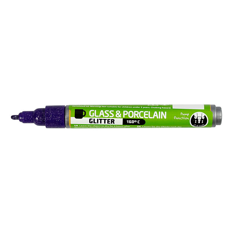 Load image into Gallery viewer, Creativ company glas- en porseleinstift glitter semi-dekkend - violet