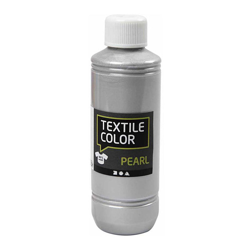 Chargez l'image dans la visionneuse de la galerie, Creativ company textile color dekkende textielverf - zilver parelmoer, 250ml