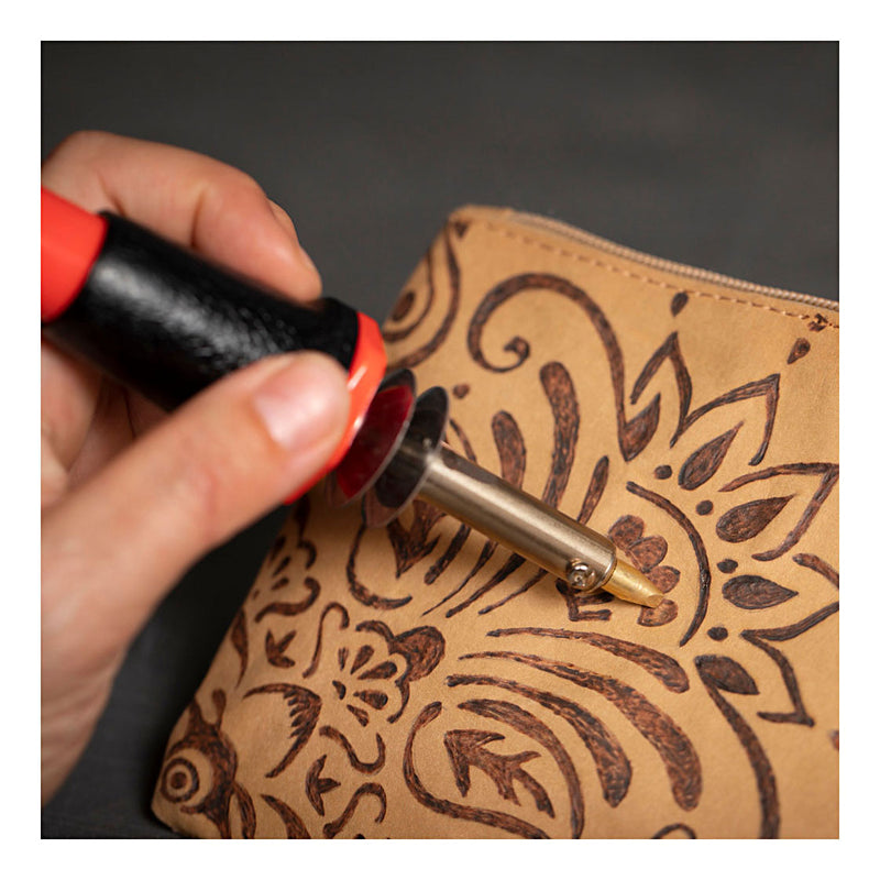 ギャラリービューアに画像をロードする, Creativ company faux leather tasje bruin, 21x18cm