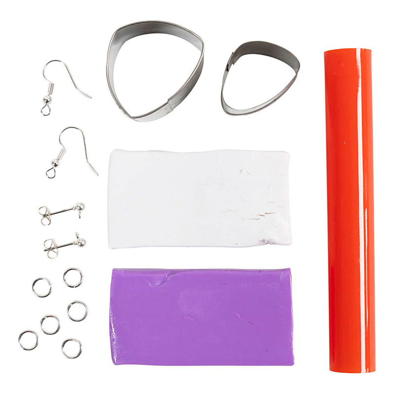 Afbeelding laden in galerijviewer, Creative company mini hobbyset sieraden oorbellen paars