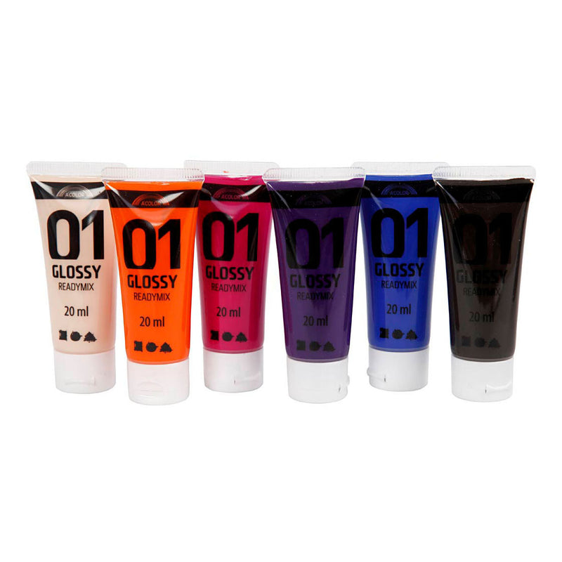 Load image into Gallery viewer, Creativ company acrylverf voor kinderen glossy extra kleuren, 6x20ml