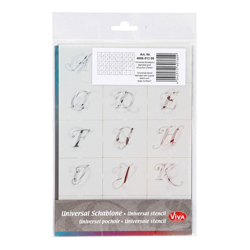 ギャラリービューアに画像をロードする, Viva decor letters en cijfers sjablonen 15x21 cm transparant
