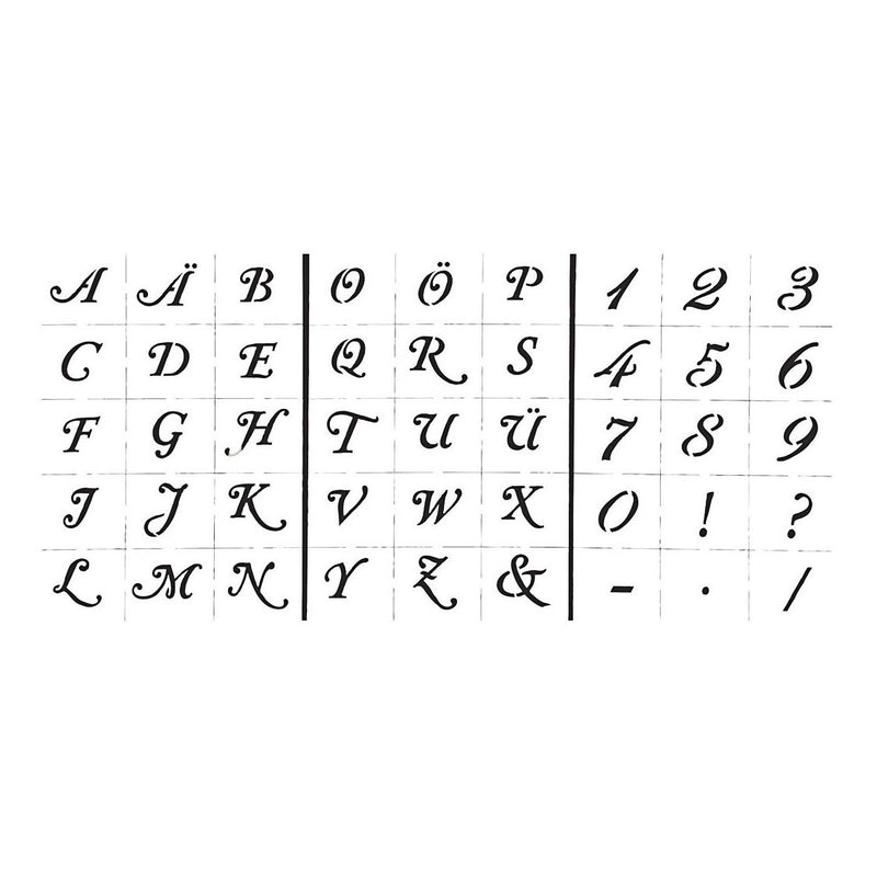 ギャラリービューアに画像をロードする, Viva decor letters en cijfers sjablonen 15x21 cm transparant
