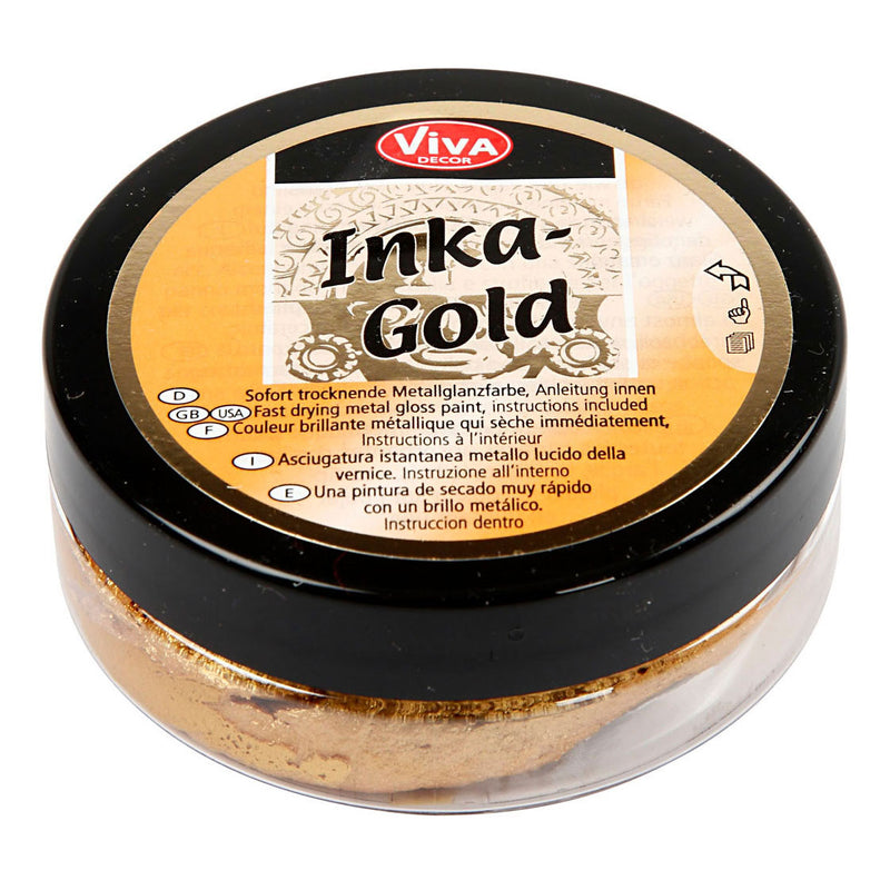 Load image into Gallery viewer, Creativ company inka-gold glanswax - goud, 50ml