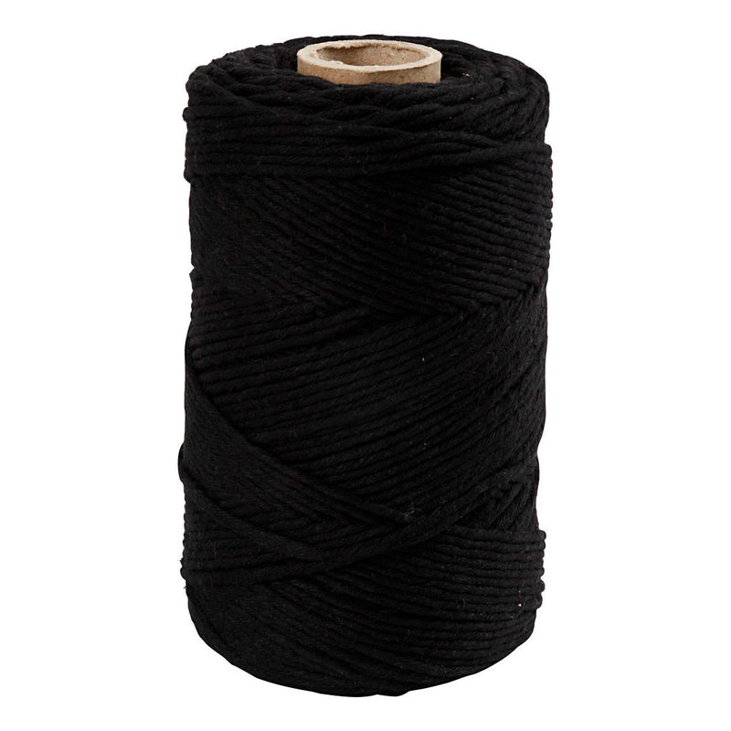 Afbeelding laden in galerijviewer, Creativ company macrame koord zwart, 198m