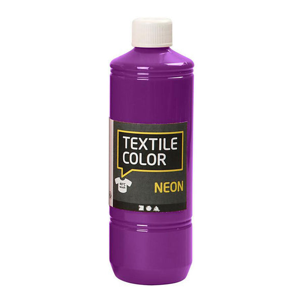 Textile Color Semi-dekkende Textielverf - Neon Paars, 500ml