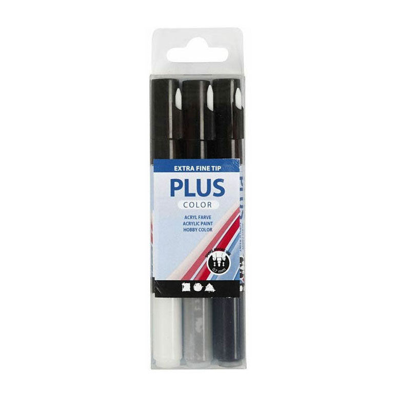 Load image into Gallery viewer, Creativ company plus color marker - zwart off-white rain grey, 3st.