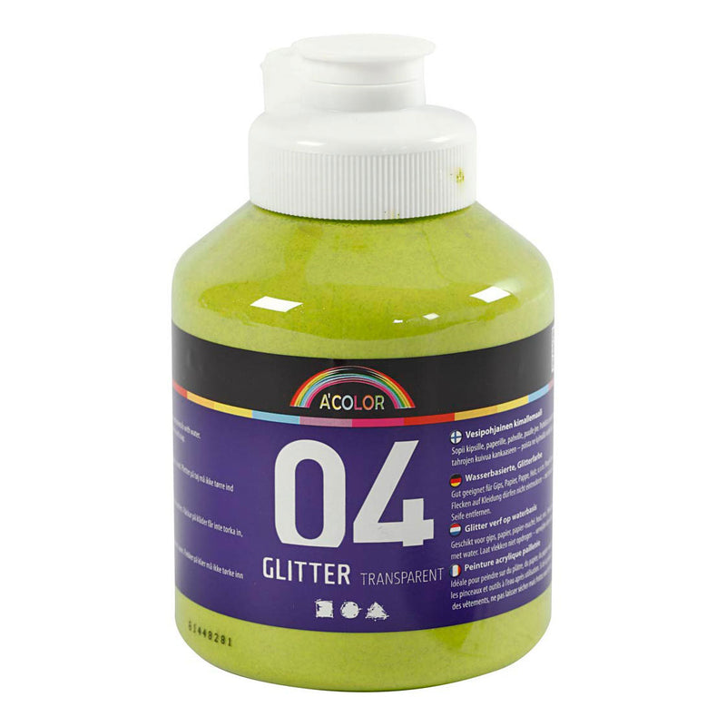 Chargez l'image dans la visionneuse de la galerie, Creativ company acrylverf glitter voor kinderen - lime groen, 500ml