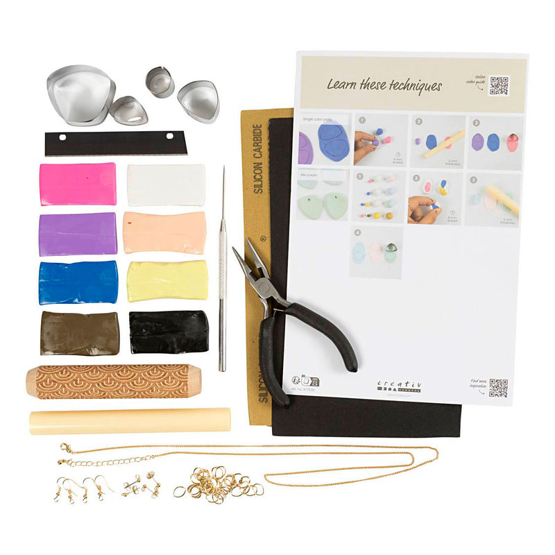 Afbeelding laden in galerijviewer, Creativ company starter hobbyset sieraden maken klei