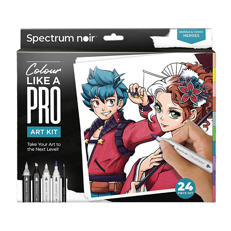 Load image into Gallery viewer, Creativ company hobbyset illustratie manga en stripboekhelden kleurset