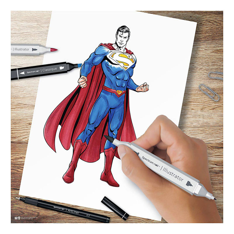ギャラリービューアに画像をロードする, Creativ company hobbyset illustratie stripboekhelden superman kleurset