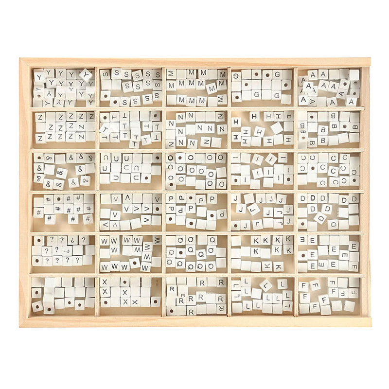 Laden Sie das Bild in Galerie -Viewer, Creativ company houten letterkralen wit a-z, 750st.