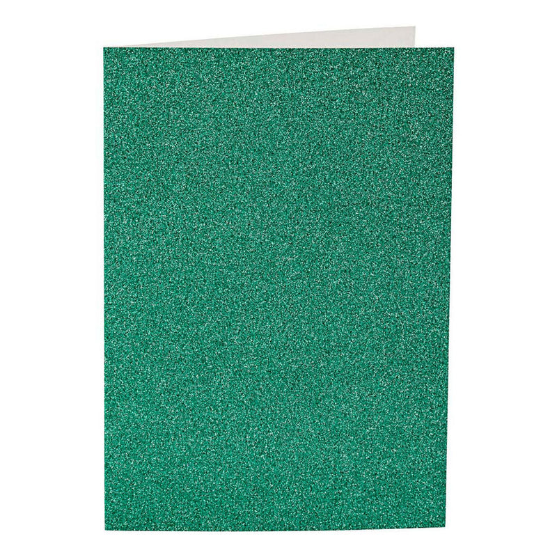 ギャラリービューアに画像をロードする, Creativ company kaarten en enveloppen 10,5x15cm glitter groen - 4st.