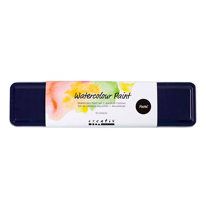 Afbeelding laden in galerijviewer, Creativ company cc aquarelset pastelkleuren 12 kleuren