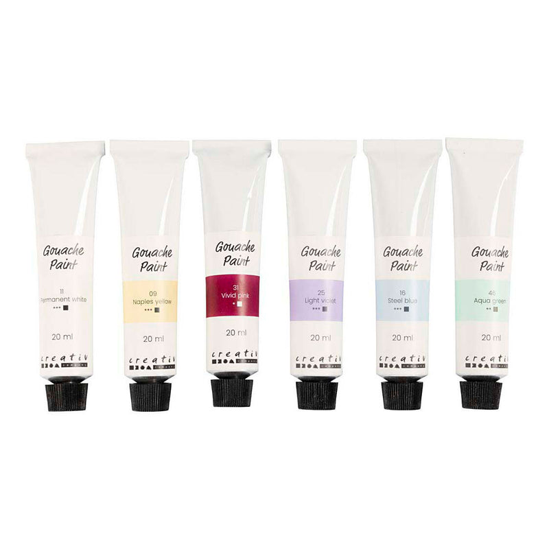 Load image into Gallery viewer, Creativ company gouacheverf pastelkleuren - 6x20ml.