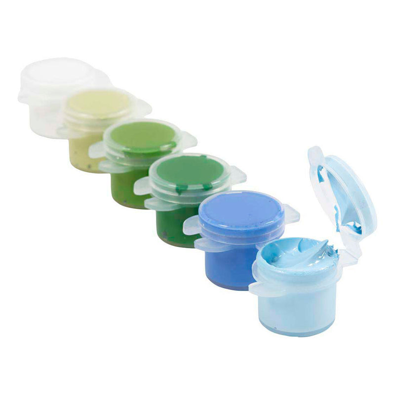 Load image into Gallery viewer, Creativ company plus color acrylverf blauw en groen harmonie - 6x5ml.