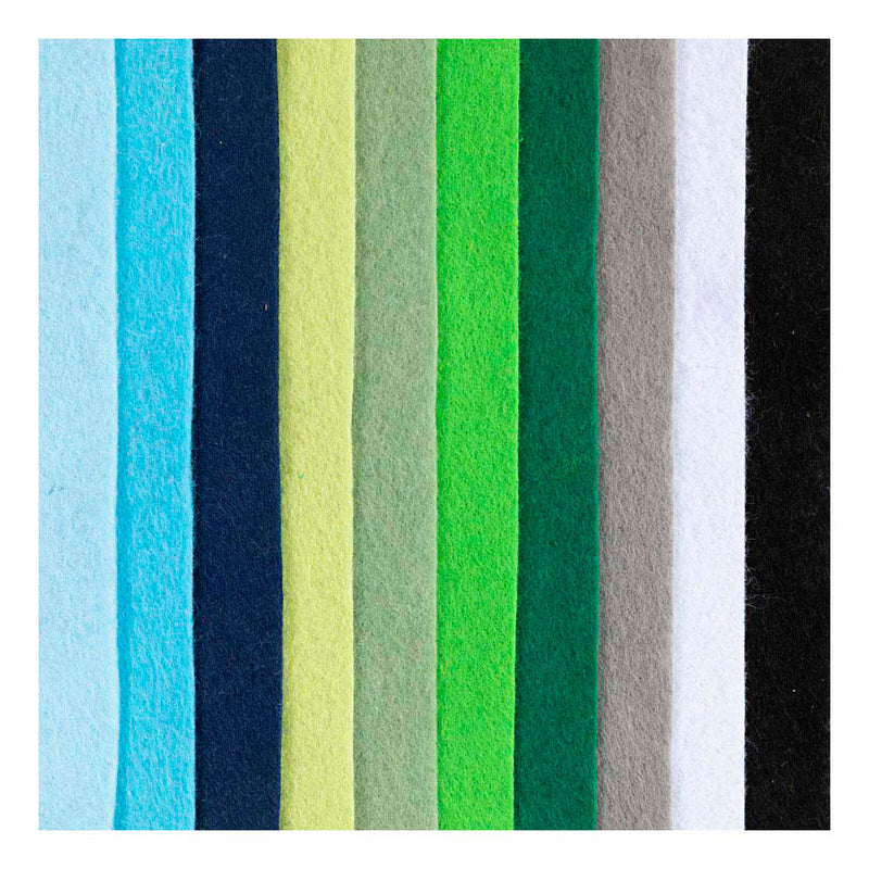 ギャラリービューアに画像をロードする, Creativ company hobbyvilt a4 dikte 2mm blauw en groen harmonie - 10st.