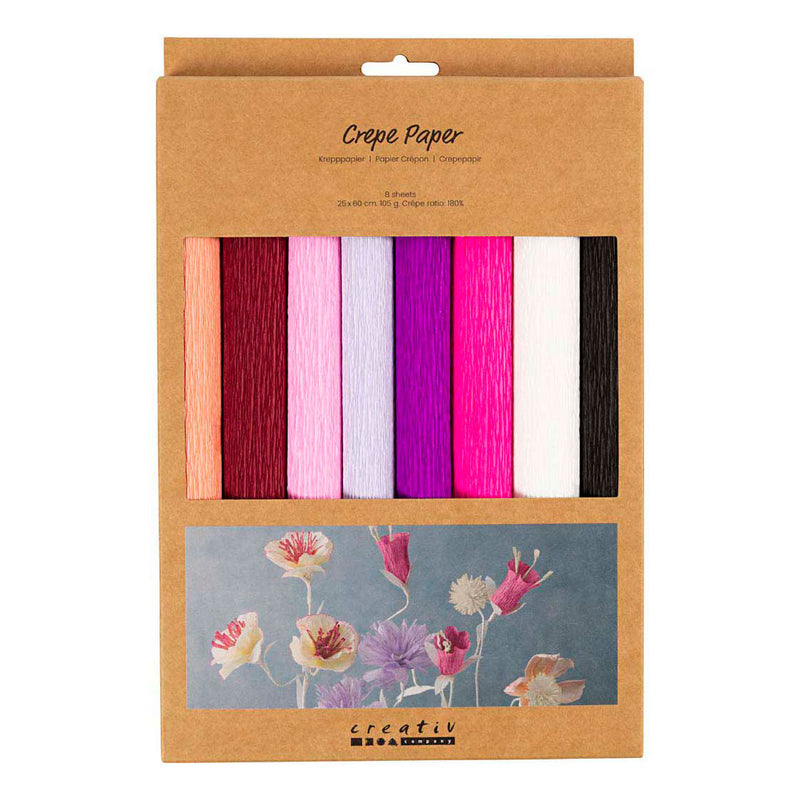 Load image into Gallery viewer, Creativ company crepepapier paars en roze harmonie - 8st.