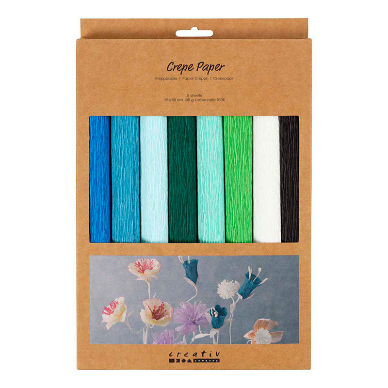 Laden Sie das Bild in Galerie -Viewer, Creativ company crepepapier blauw en groen harmonie - 8st.