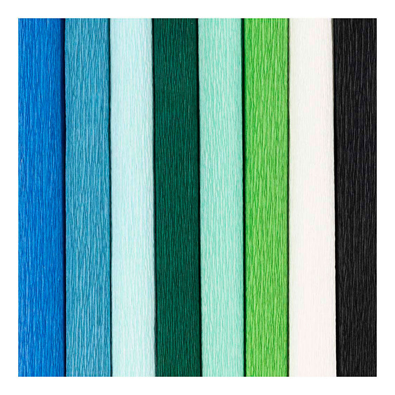 Afbeelding laden in galerijviewer, Creativ company crepepapier blauw en groen harmonie - 8st.