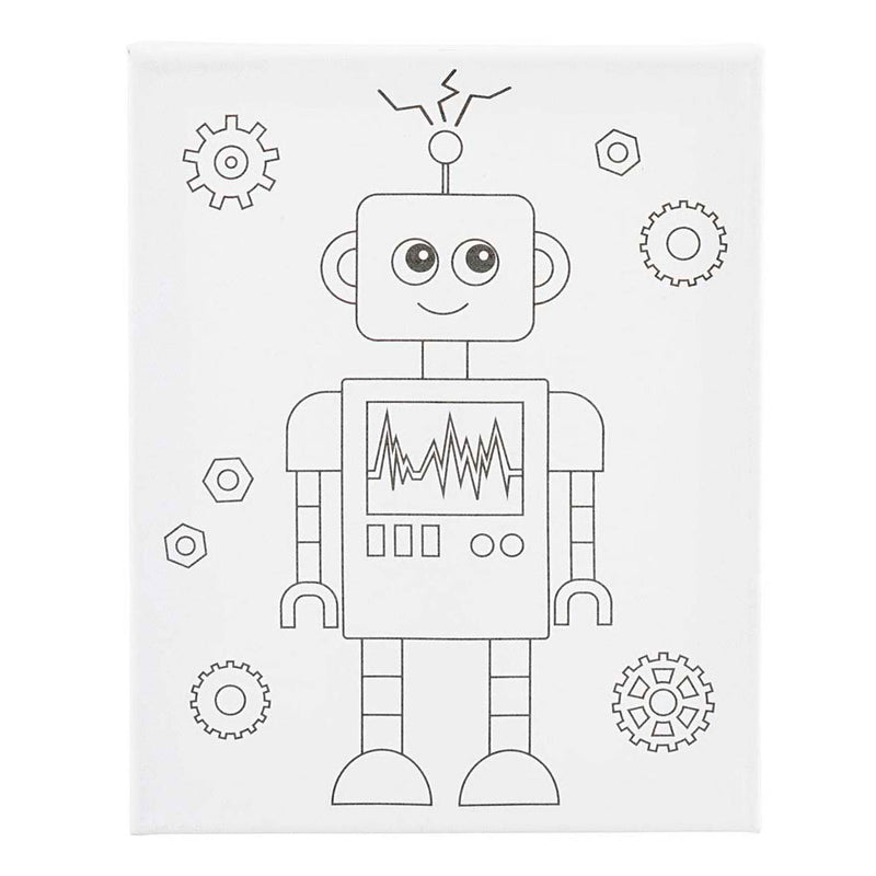 Load image into Gallery viewer, Creativ company schildercanvas met print robot - 24x30cm
