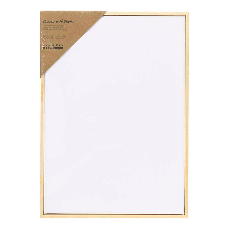 Afbeelding laden in galerijviewer, Creativ company gespannen canvas met lijst 280gr. 21x29,7cm - wit