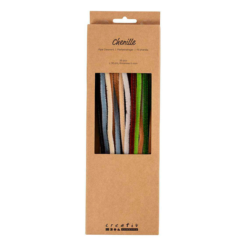 Afbeelding laden in galerijviewer, Creativ company chenille 6mm x 30cm naturel - 25st.
