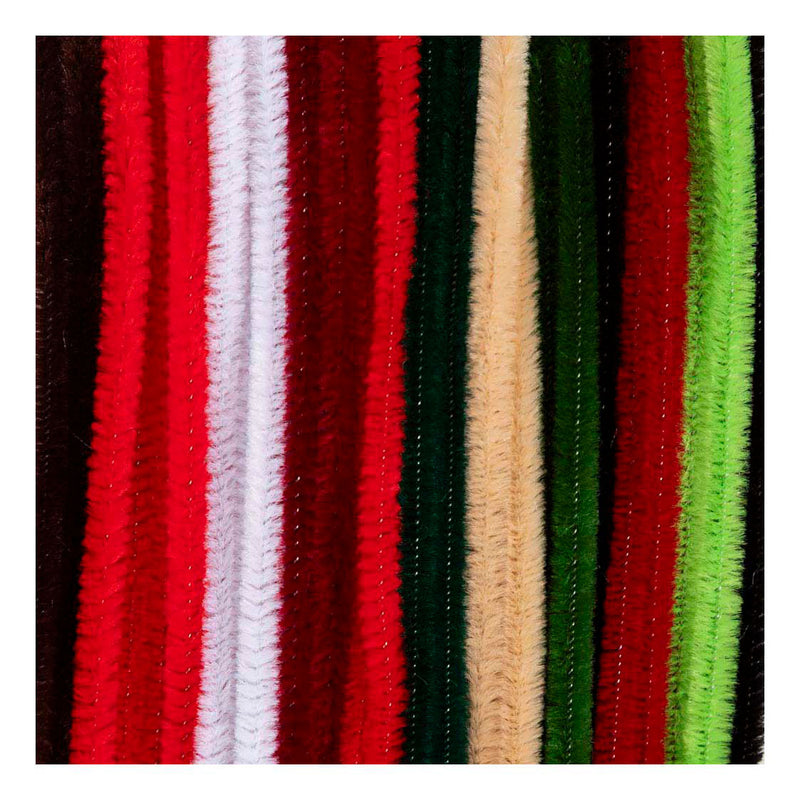 Load image into Gallery viewer, Creativ company chenille 6mm x 30cm kerst kleuren- 25st.