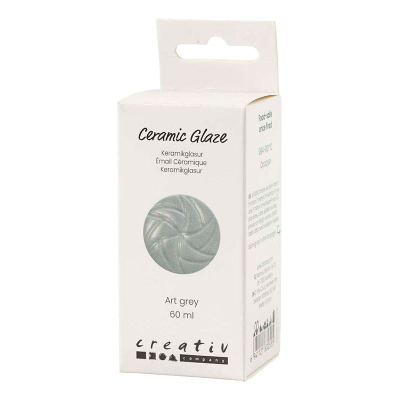 Afbeelding laden in galerijviewer, Creativ company keramiek glazuur 984-1101 c dekkend art grey - 60ml