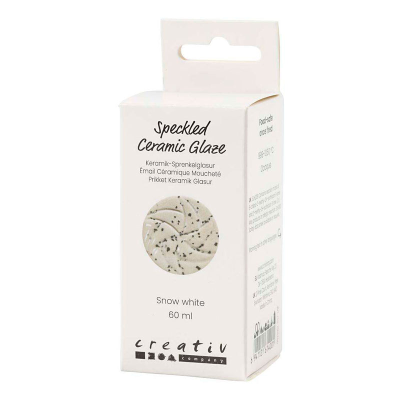Afbeelding laden in galerijviewer, Creativ company gespikkeld keramiek glazuur 999-1060 c dekkend sneeuwwit - 60ml