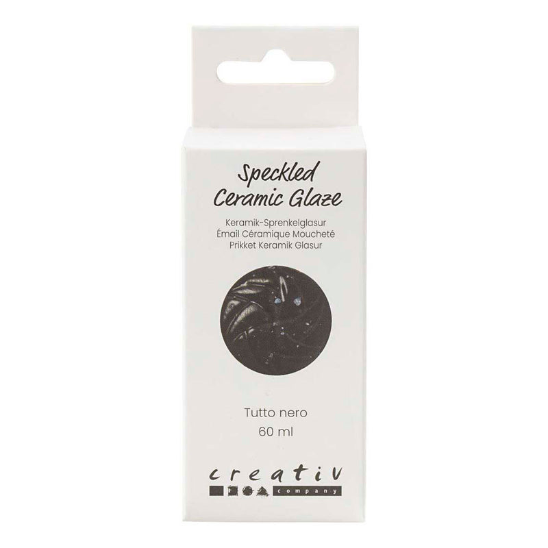 Laden Sie das Bild in Galerie -Viewer, Creativ company gespikkeld keramiek glazuur 999-1060 c dekkend tutto nero - 60ml