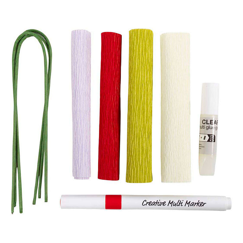 ギャラリービューアに画像をロードする, Creativ company mini hobbyset bloemen van crepepapier pastelkleuren